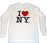 I Love NY Long Sleeve T-Shirt in White alt 2 photo