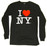 I Love NY Long Sleeve Shirt in Black alt 1 photo