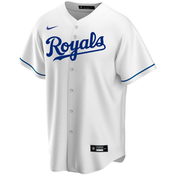 KANSAS CITY ROYALS KIDS LARGE SIZE 7 STITCHED BUTTON DOWN JERSEY NEW WITH  TAGS