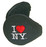 Black I love NY Earmuffs with Logo on sides alt image photo