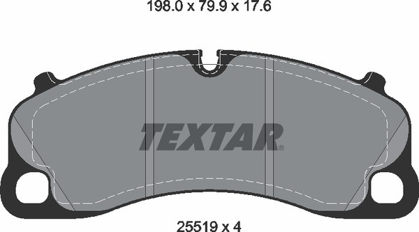Textar Front Brake Pad Set -  Porsche 718 4.0GTS/997/991/Cayman  (TEX-2598301)