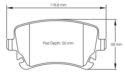 Pagid Racing RSC1 Rear Brake Pad Set (E8039RSC1)