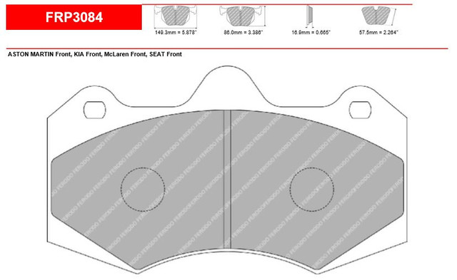Ferodo DS2500 Front Brake Pad Set (FRP3084H)