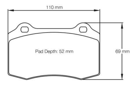 Pagid Racing RSL1 Front Brake Pad Set (E1408RSL1)
