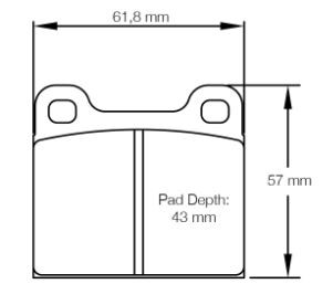 Pagid Racing RSH42 Front/Rear Brake Pad Set (E4304RSH42)