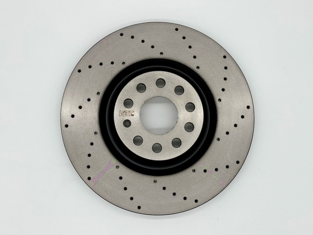 VBT Cross Drilled 334x32mm Front Brake Discs (6500X44591D)