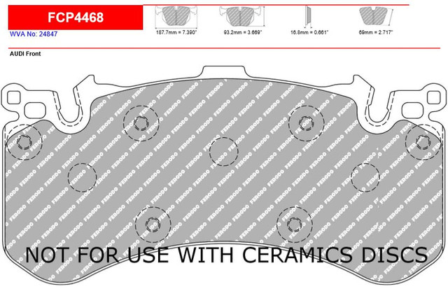 Ferodo DS2500 Front Brake Pad Set (FCP4468H)