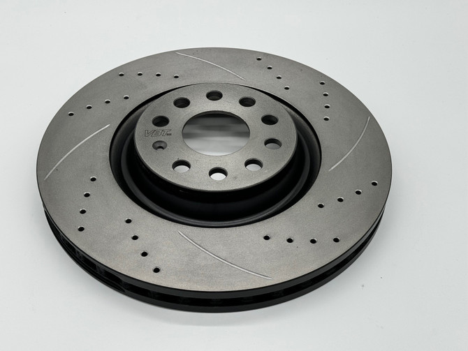 VBT Drilled & Grooved 340x30mm Front Brake Disc for Polo GTi AW1