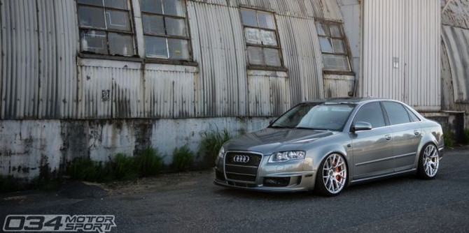 034 Motorsport - Stainless Steel Braided Brake Line Kit - Audi B6/B7 A4/S4 Quattro