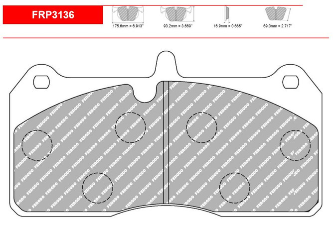 Ferodo DS2500 Front Brake Pad Set (FRP3136H)