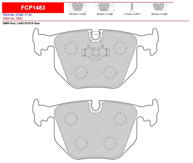 Ferodo DS3000 Rear Brake Pad Set (FCP1483R)