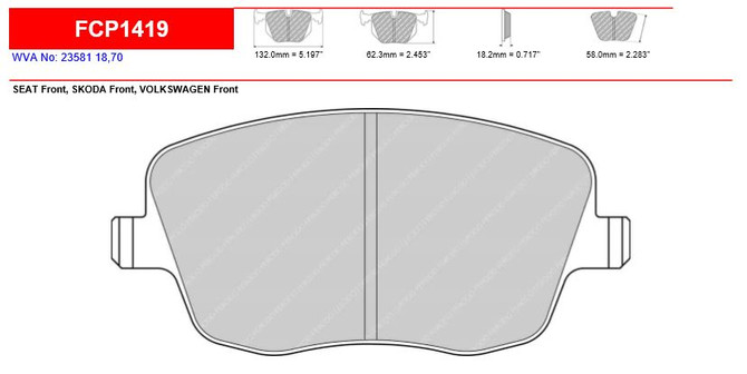 Ferodo DS2500 Front Brake Pad Set (FCP1419H)