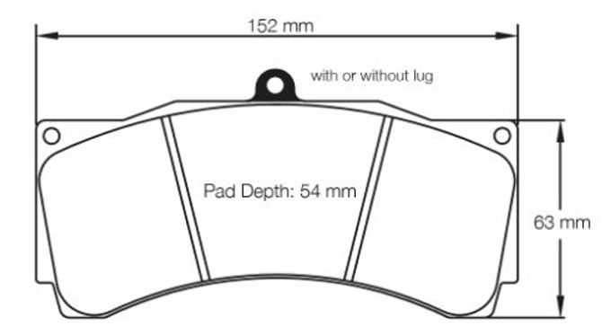 Pagid Racing RSL2 Front Brake Pad Set (E1539RSL2)