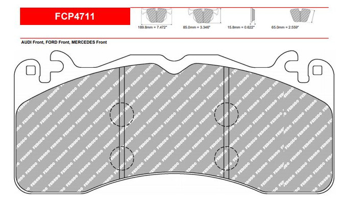 Ferodo Performance Brake Pads - Audi A6 S6 RS6 C7 - CLICK FOR OPTIONS