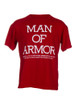 Man of Armor Christian Men's T Shirt (Red)