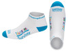  Triumphant Survivor™ Inspirational Low Cut Socks For Women and Men (Hi-Vis Blue and White)