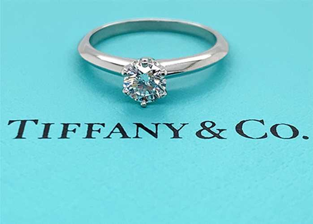 Tiffany & Co Solitaire Diamond Platinum Engagement Ring