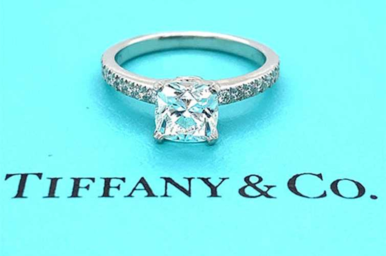 Tiffany square store engagement ring