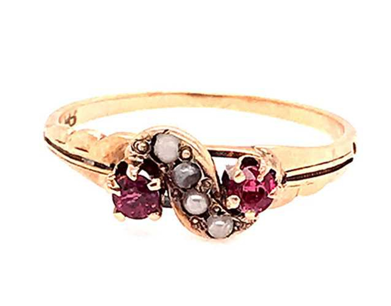 Vintage 1940s 18ct Gold Wide Diamond Cocktail Ring - Ruby Lane