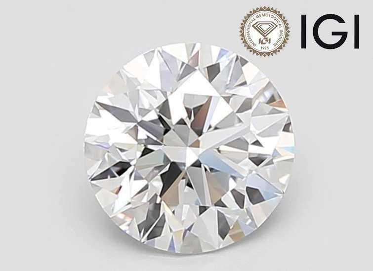 Carat Diamond IGI Certified Lab Created E VS1 Round Brilliant Loose 3ct