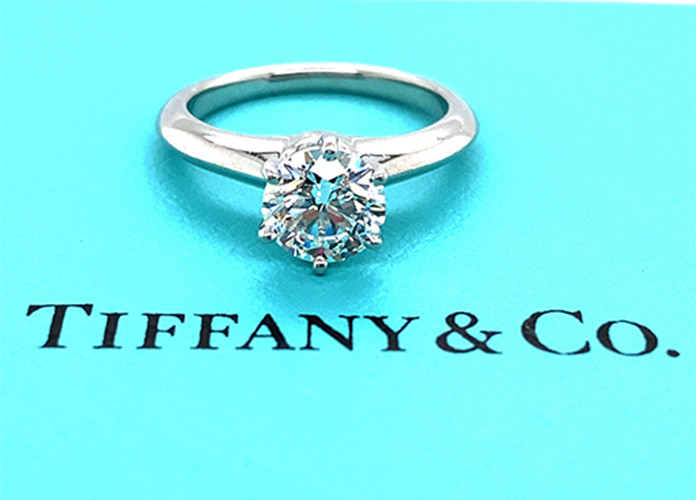 Tiffany Co Solitaire Diamond Engagement Ring - Main Image