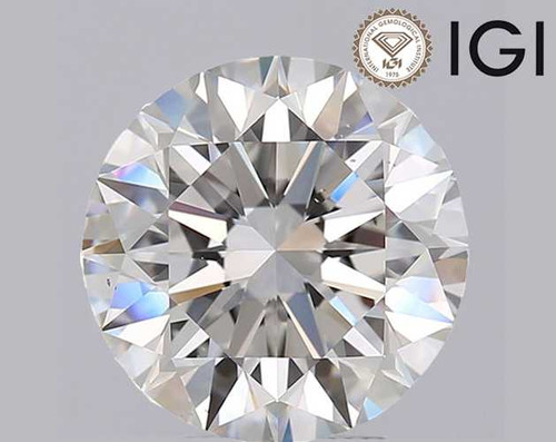 Loose Diamond Round Brilliant Cut 3.00 Carat Round F VS2 IGI Certified XXX 3ct