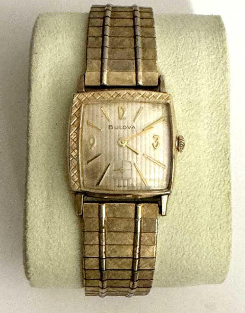 Vintage Mens Unique Bulova Wrist Watch Manual Wind Antique Retro 1950's