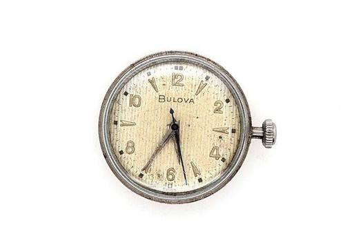 Retro Mid Century Bulova Travel Clock Watch Antique Original 1950's 30mm