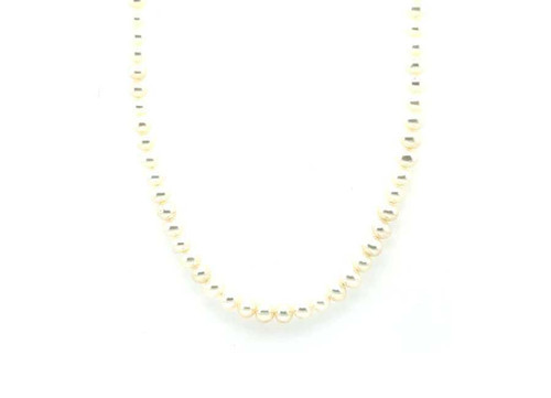 Pearl Necklace 5-5.5mm Pearls Strand of Pearls Brand New Sterling Silver