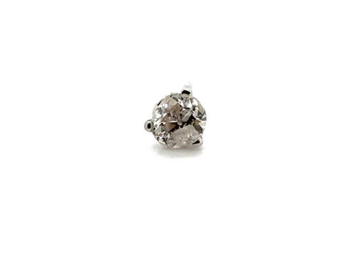 Victorian Single Diamond Stud Earring Mined .25ct Old Mine Original 1880's