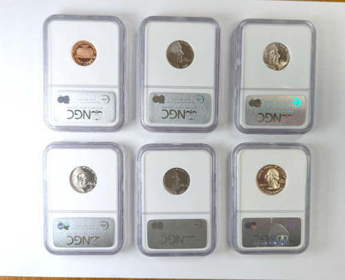  6pc Assorted 2005 S NGC Certified 69 Ultra Cameo 1C 5C 25C 