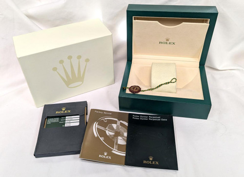  Genuine Rolex Green Leather Watch Box Case for Oyster Perpetual Date 