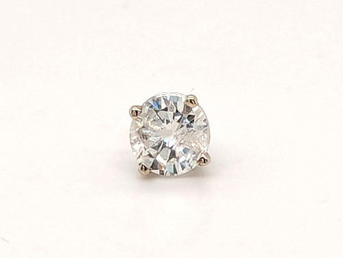  Diamond Single Stud Earring Mined .80ct F I1 14K White Gold 4 Prong 