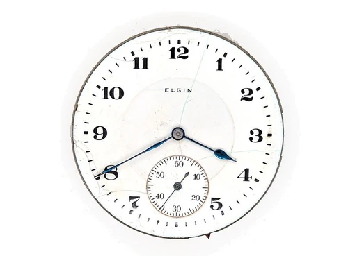  Elgin National Pocket Watch Movement 17 Jewel Size 16 1918 