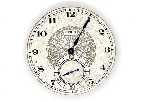 Elgin National Pocket Watch Movement Open Face 17 Jewel Size 12 Manual 1922