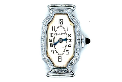  Art Deco Bulova Ladies Wrist Watch Sapphire Crown 15 Jewels 1920's-1930's 