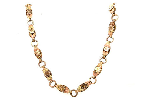  Tri Color Gold Vintage 18 Inch 20 Inch Antique Necklace Chain Victorian 1880's 