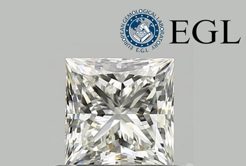  Princess Cut Square Brilliant Loose Diamond Mined .47ct EGL Certified I VS2 
