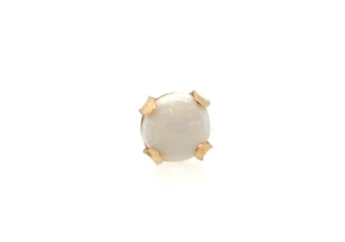  Opal Single Stud Earring 4mm 14K Yellow Gold 