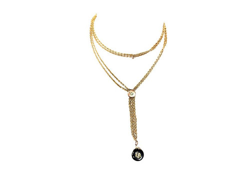  Victorian Ladies Pocket Watch Chain Seed Pearl Antique Original 1890's 
