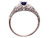 Vintage Sapphire Diamond Engagement Ring .82ct Platinum Deco Genuine Original 1920's-1930's