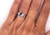 Vintage Sapphire Diamond Engagement Ring .82ct Platinum Deco Genuine Original 1920's-1930's