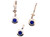 Sapphire Earrings Pendant Set 1ct White Gold September Birthstone Leverback