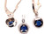 Sapphire Earrings Pendant Set 1ct White Gold September Birthstone Leverback