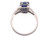 Art Deco 2 Stone Sapphire Diamond Ring 2.71ct Baguettes Original 1920's Plat