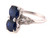 Art Deco 2 Stone Sapphire Diamond Ring 2.71ct Baguettes Original 1920's Plat