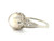 Pieces of Opal Gemstone Cocktail Crystal Ball Ring 18K White Gold Vintage Style