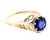 Art Deco Sapphire Solitaire Engagement Ring 1.15ct Original 1920's-1930's Antique 14K