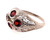 Art Deco Garnet Ring 2.40ct 4 Stone Filigree Original 1930's Antique 14K