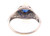 Art Deco Sapphire Diamond Ring 1.14ct Old Mine Original 1930's Antique Platinum